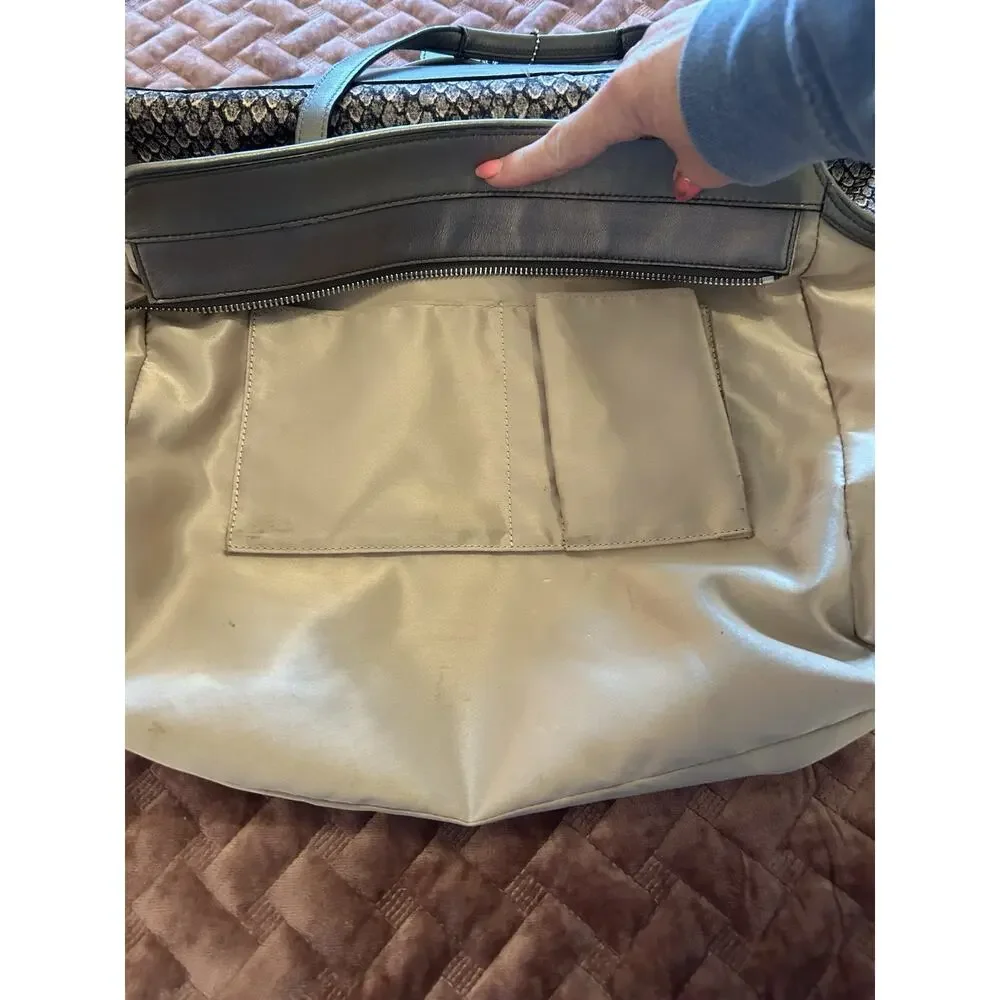 COACH Taylor Gray Snake‎ Print Alexis Carryall Satchel Handbag Purse Retail $398